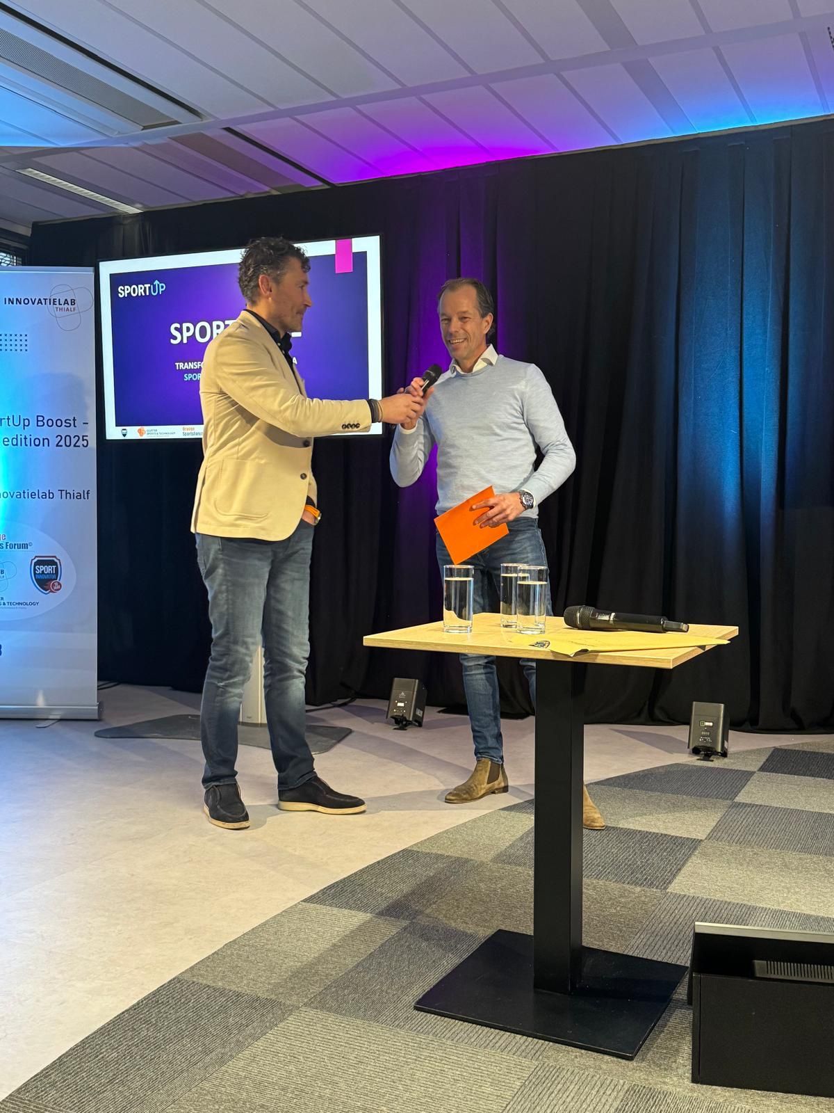 Interview na de prijsuitreiking